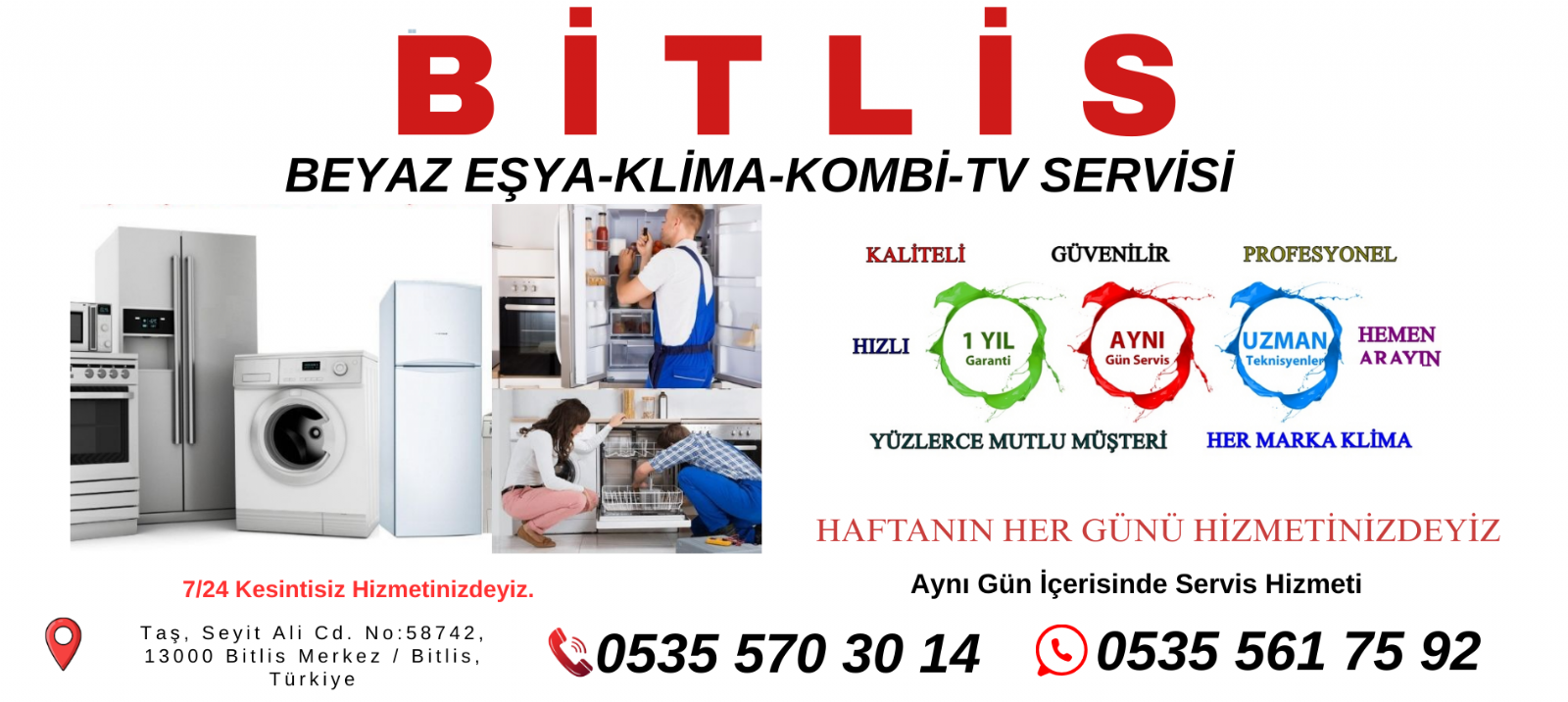 BİTLİS BEYAZ EŞYA SERVİSİ